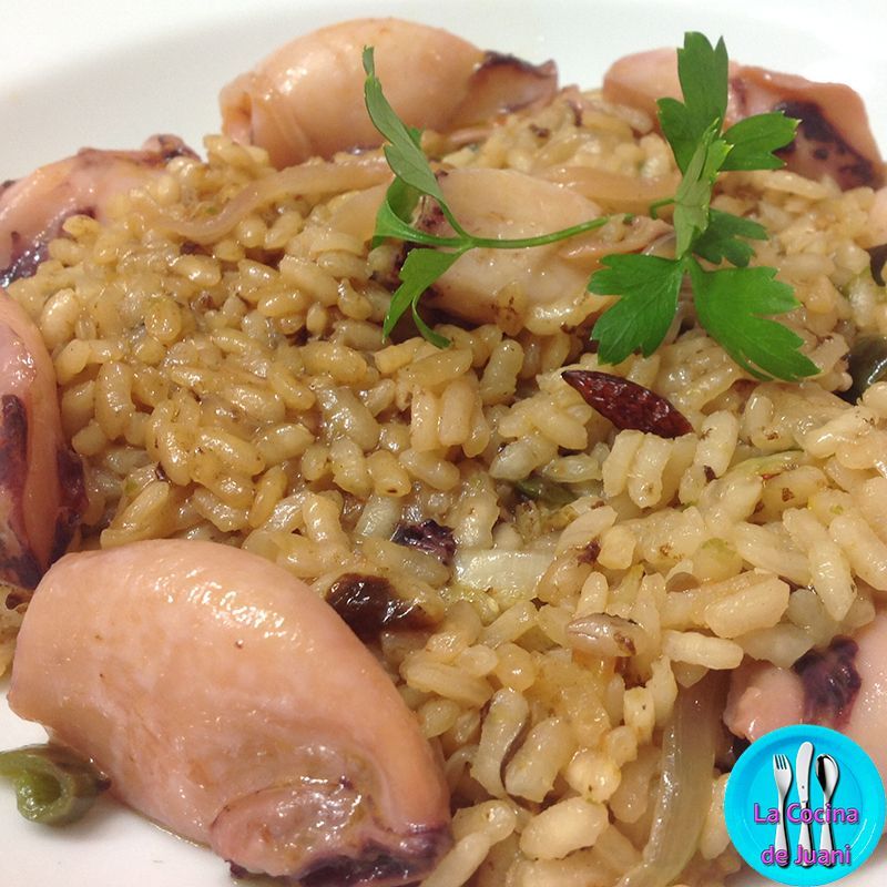 Arroz con chipirones