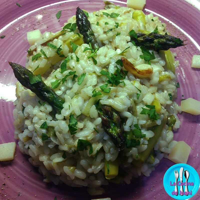 Arroz con espárragos