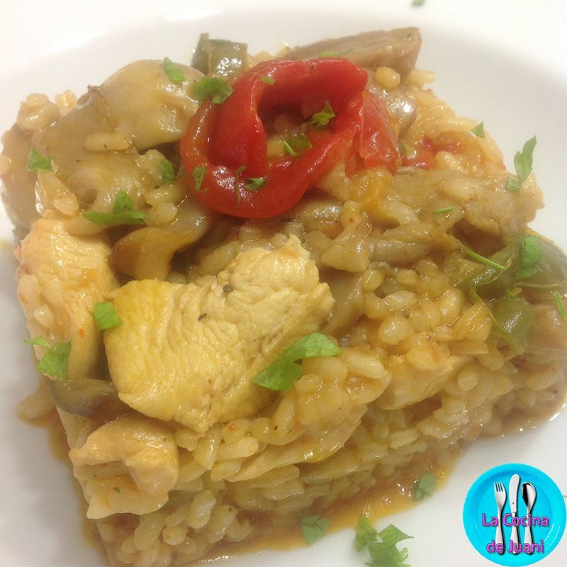 Arroz con gírgolas