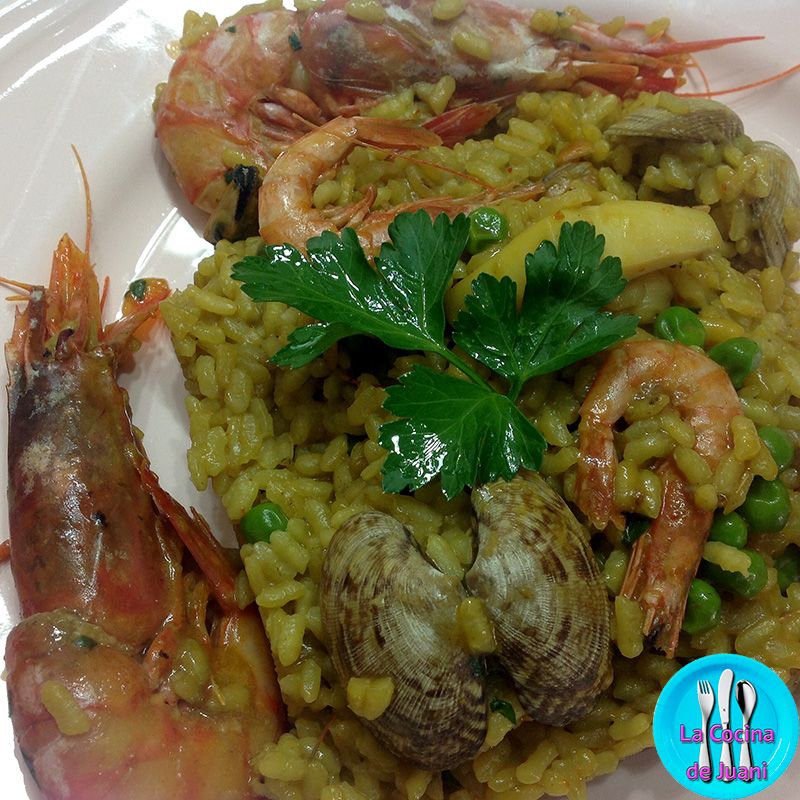 Arroz a la marinera con gambas