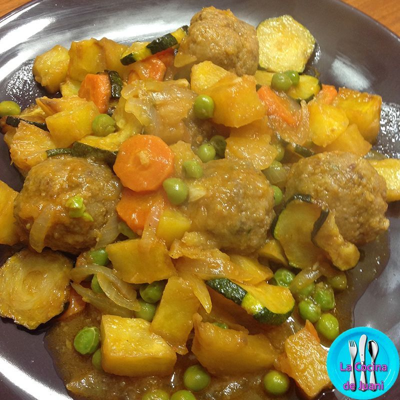 Albóndigas a la jardinera
