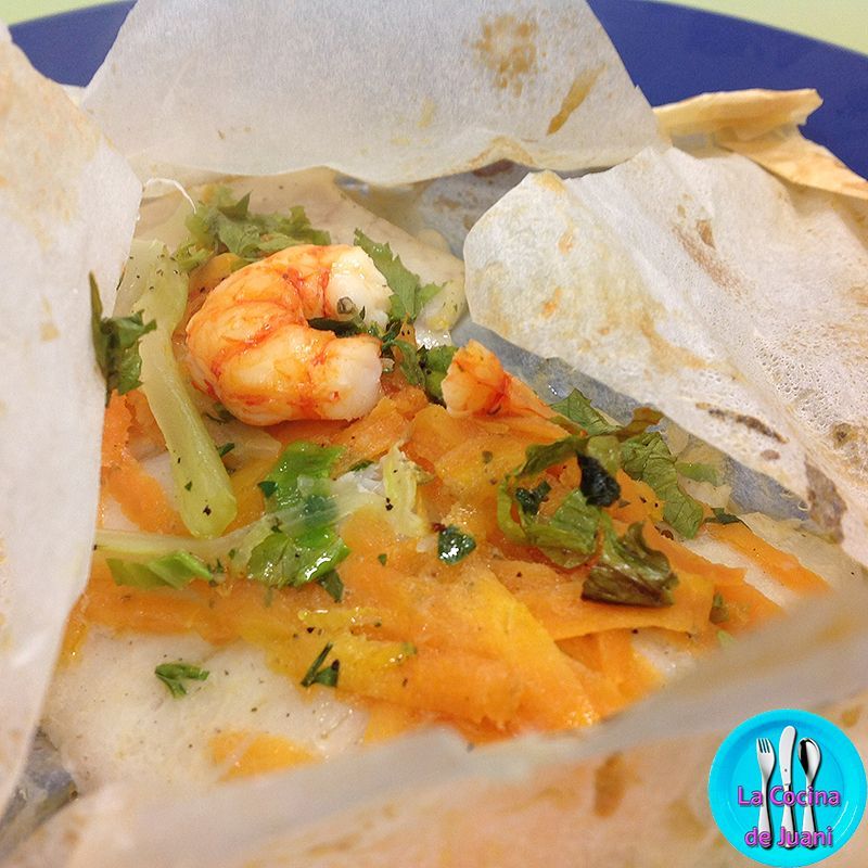 Filetes de mero en papillote