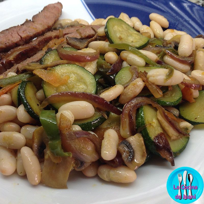 Judías con longaniza gallega