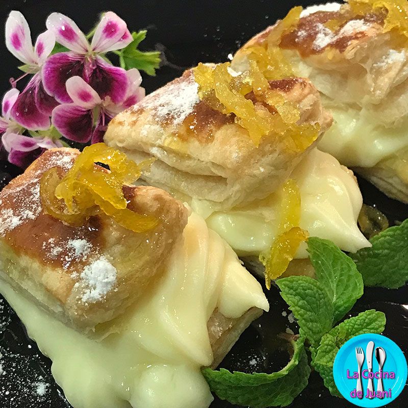 Hojaldritos de crema de limón