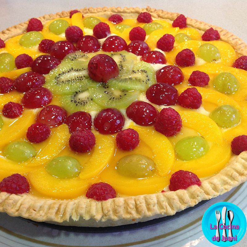 Tarta de frutas multicolor