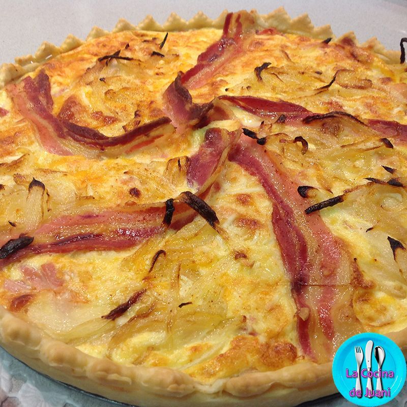 Quiche de beicon y queso