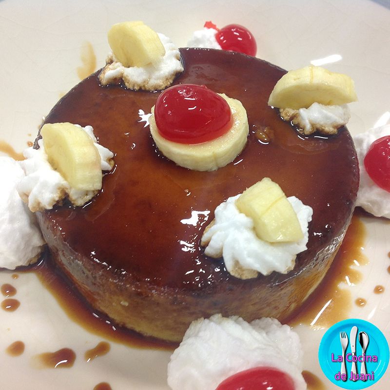 Flan de plátano