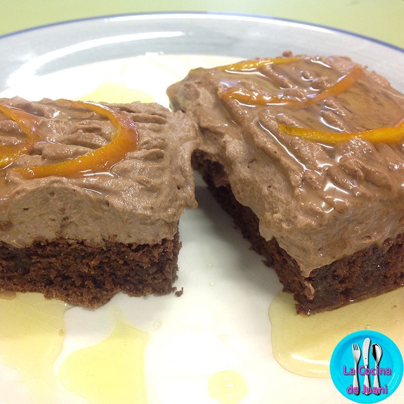 Bizcochos de chocolate con trufa de naranja