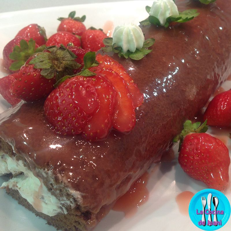 Brazo de fresas y nata