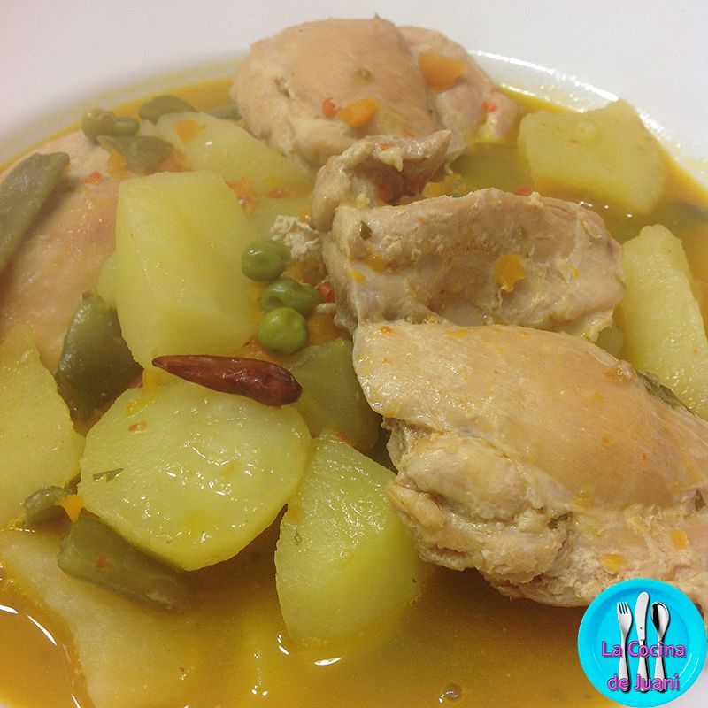 Guiso de patatas con pollo