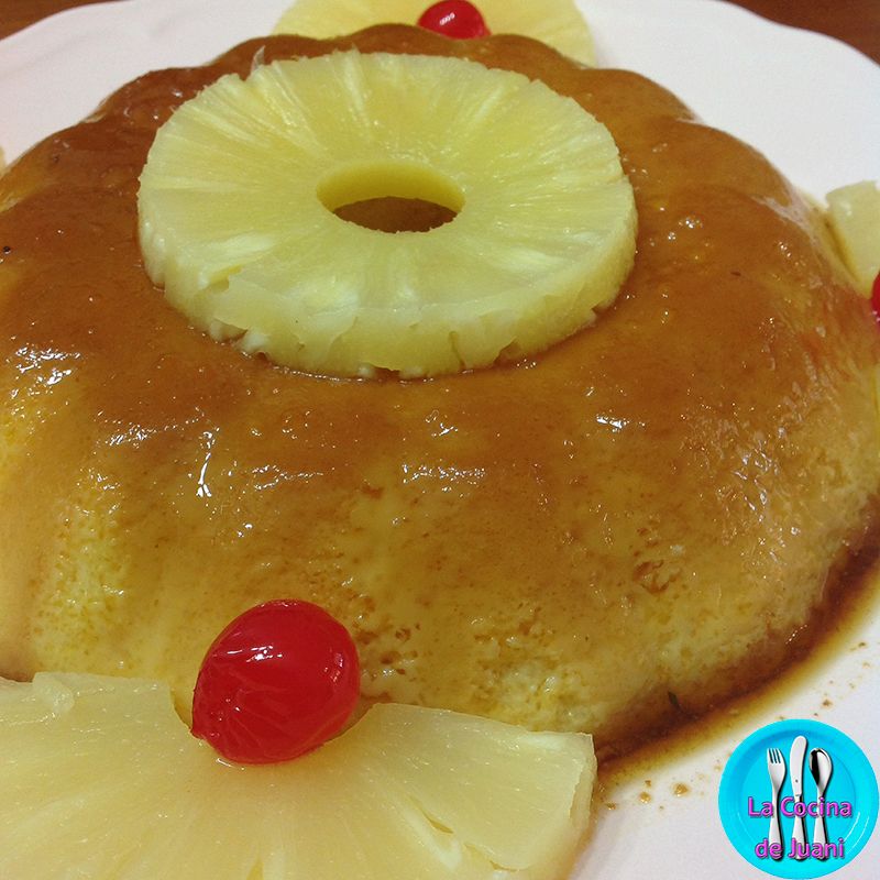 Flan de piña