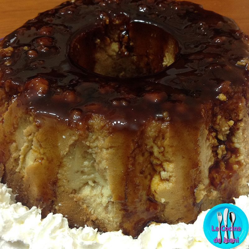 Flan de turrón
