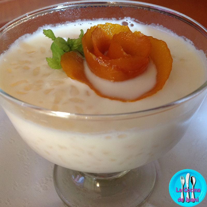 Arroz con leche a la naranja