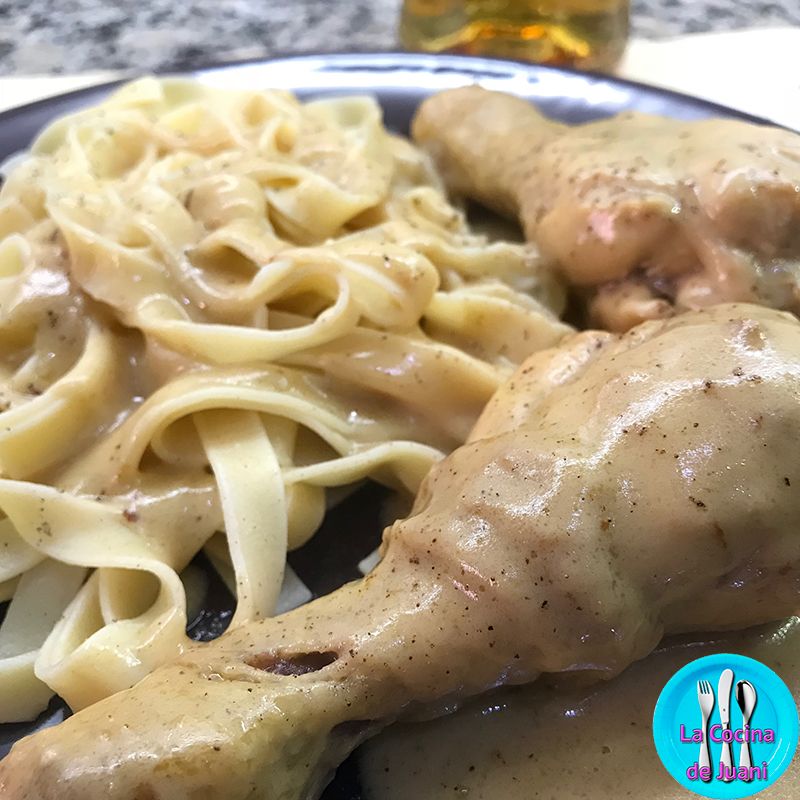 Pollo a la crema de whisky