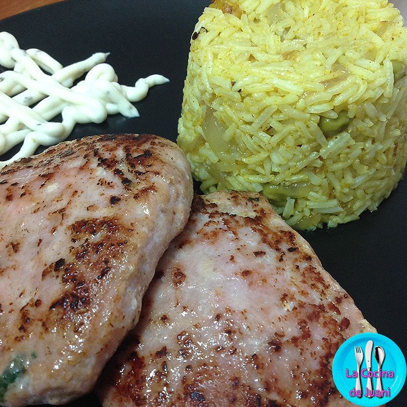 Hamburguesas con Basmati al curry