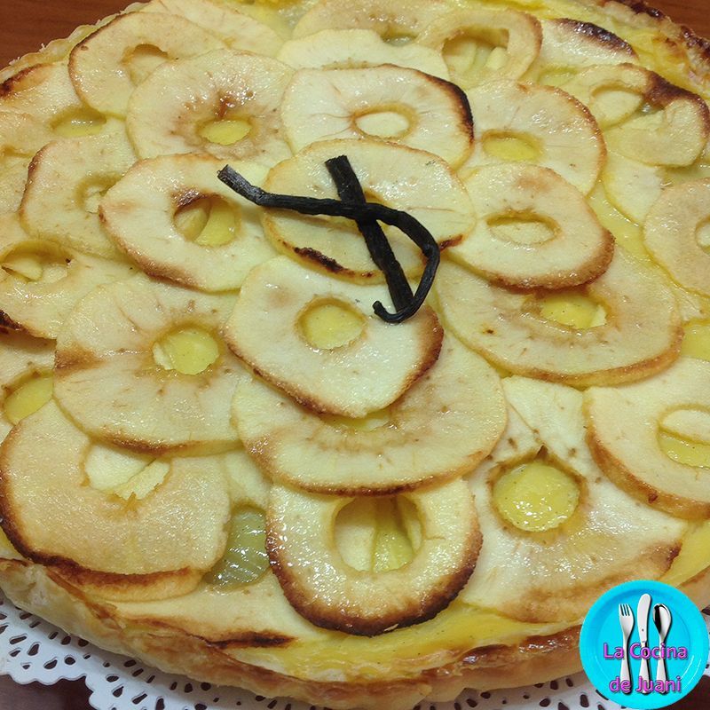 Tarta de manzana a la crema de vainilla