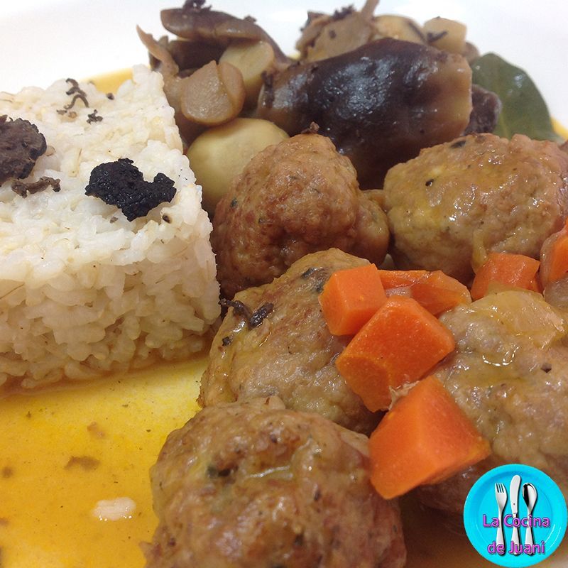 Albóndigas trufadas con setas