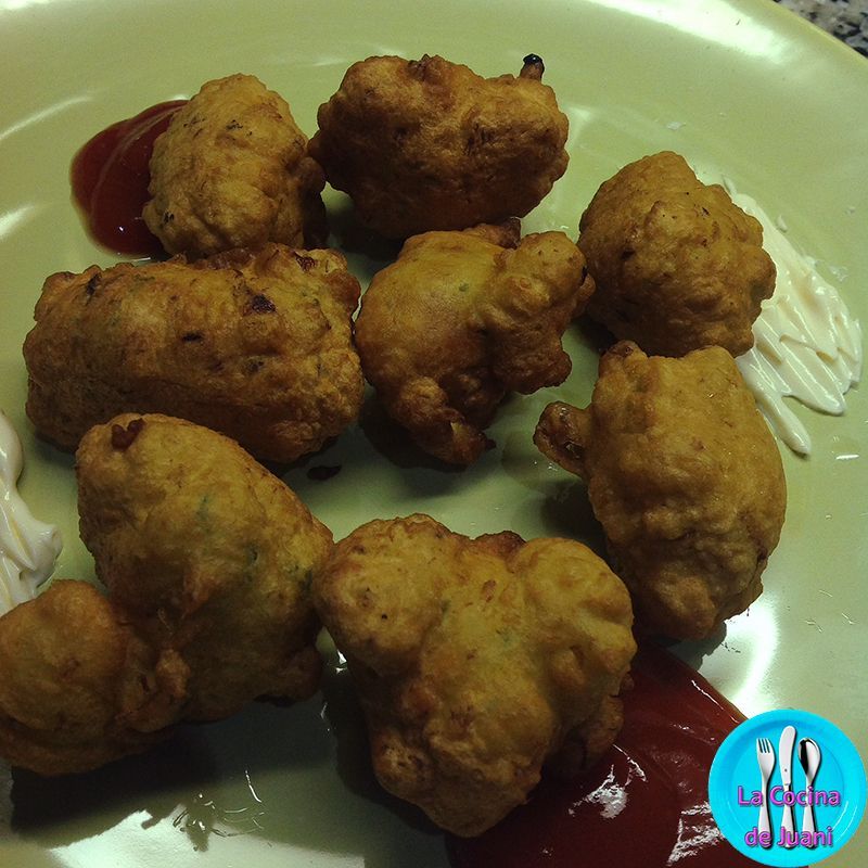 Buñuelos de viento de bacalao
