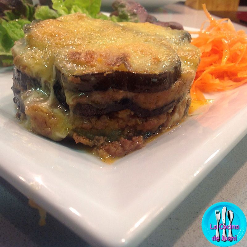 Berenjenas con carne picada y bechamel