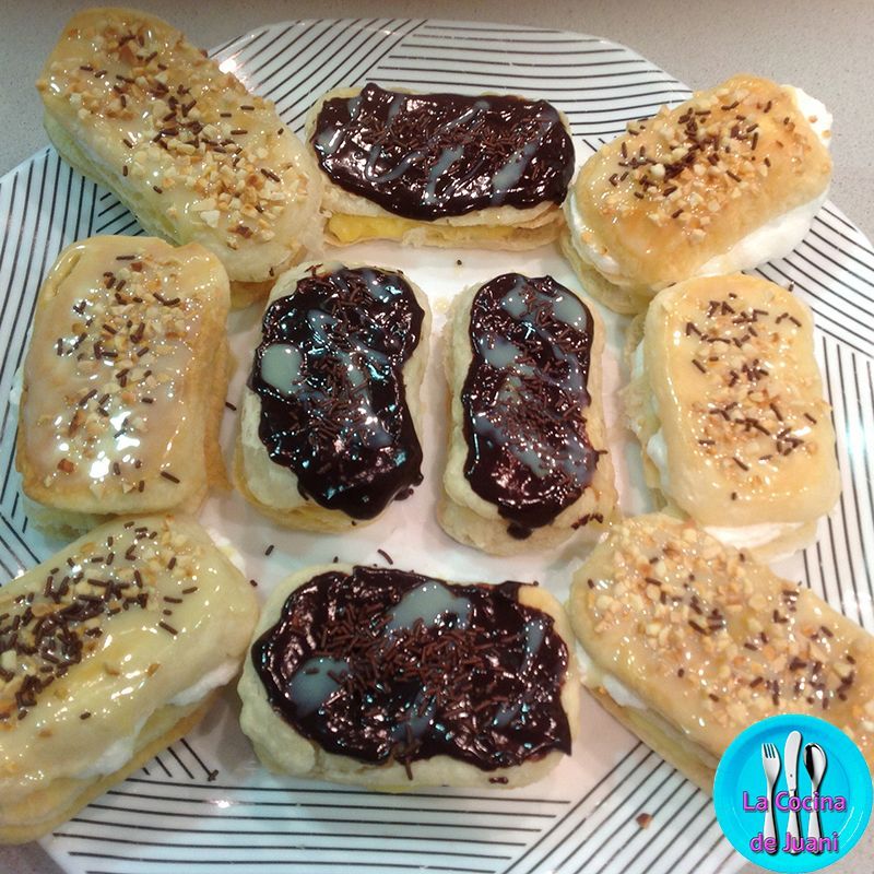 Milhojas con crema