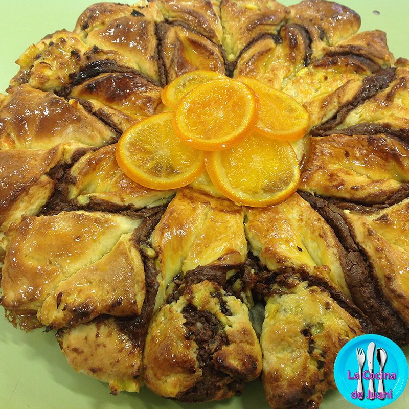 Pan dulce de naranja con chocolate