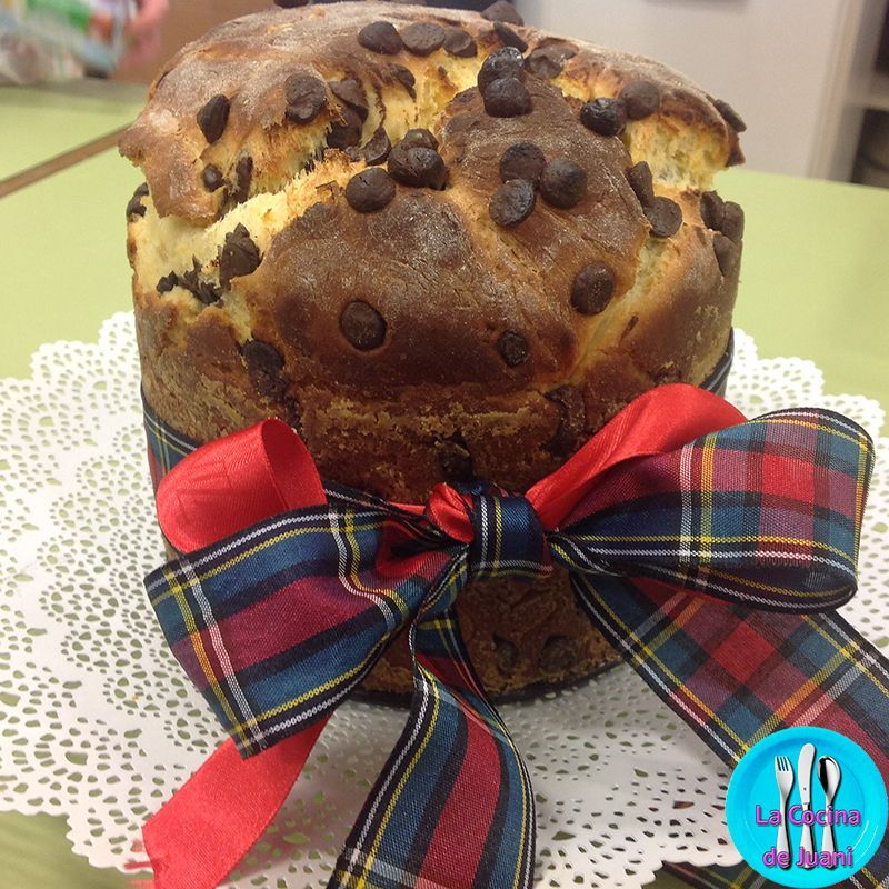 Panettone con chocolate