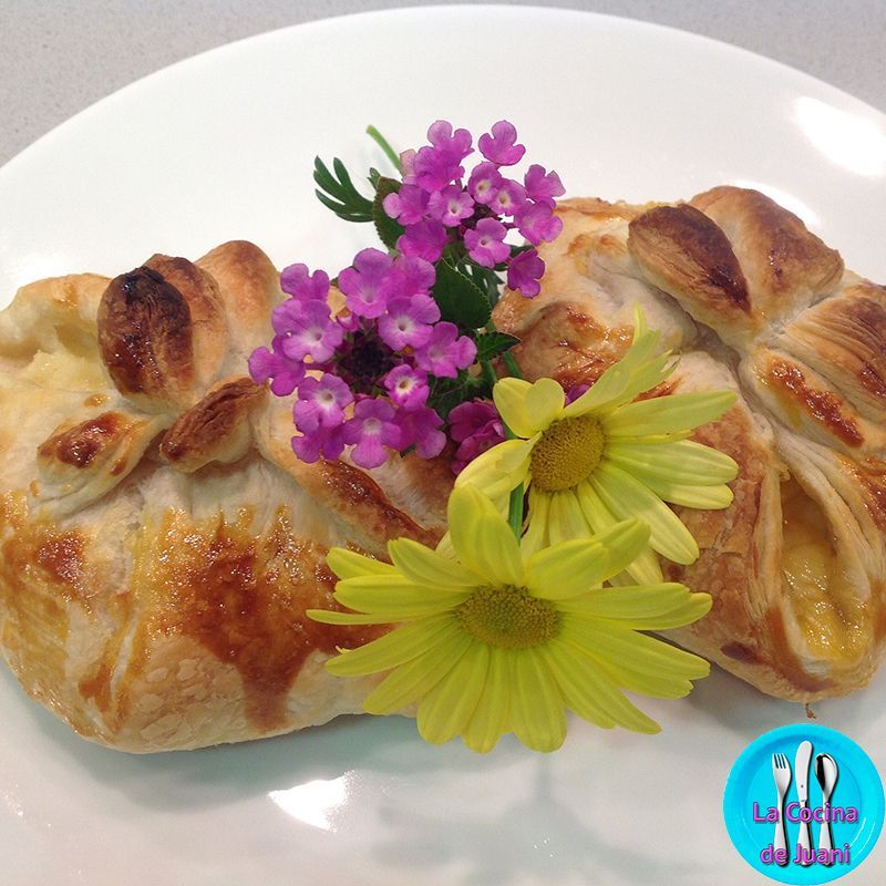 Pañuelos de hojaldre con manzana