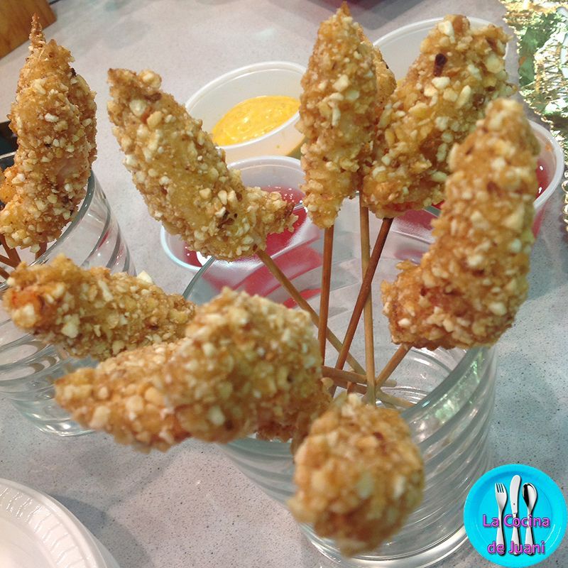 Piruletas de langostinos