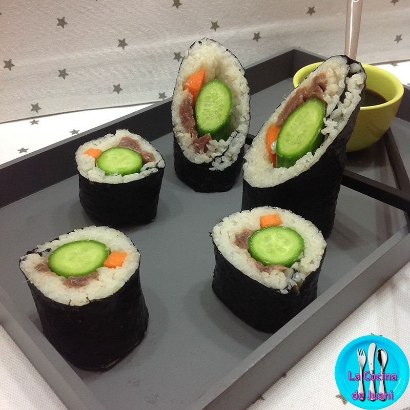 Canapés sushi de anchoa