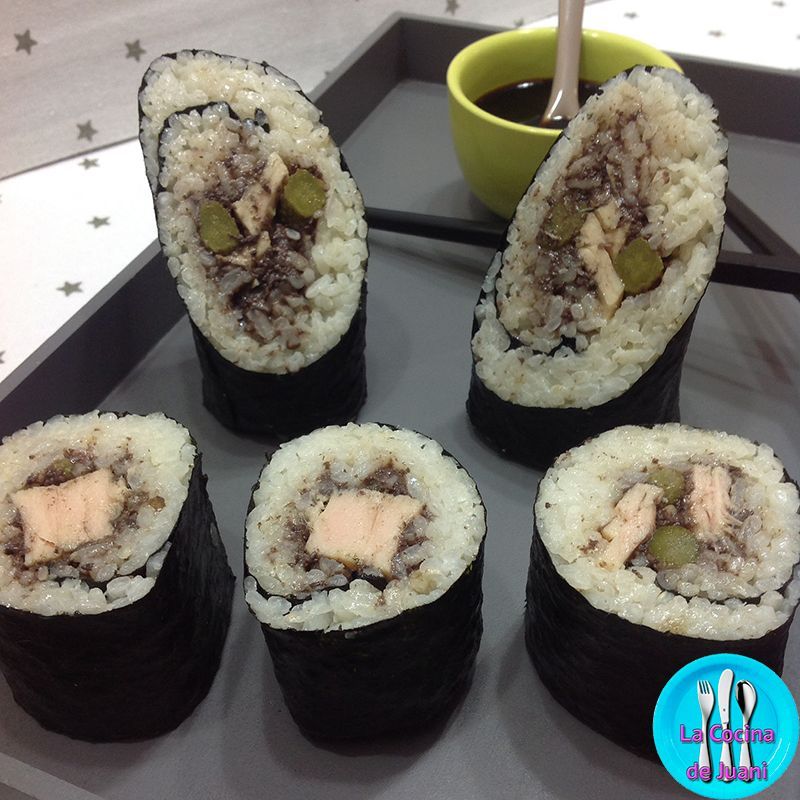 Canapés sushi de bonito