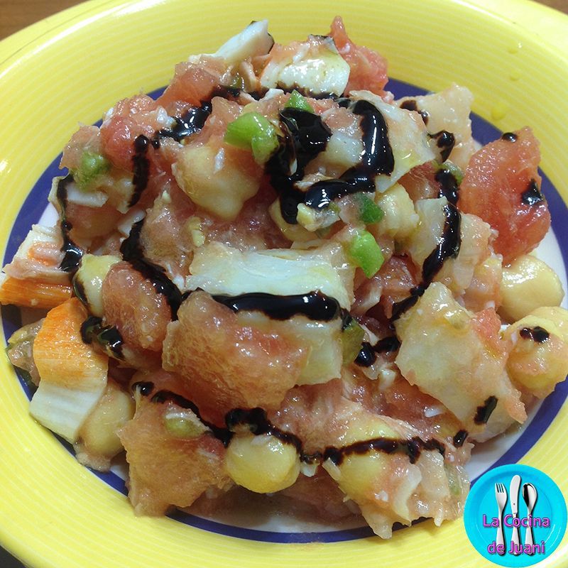 Ensalada de garbanzos con bacalao
