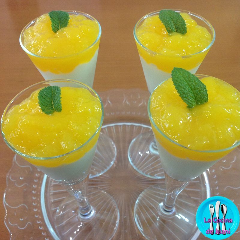 Combinado de yogur y naranja