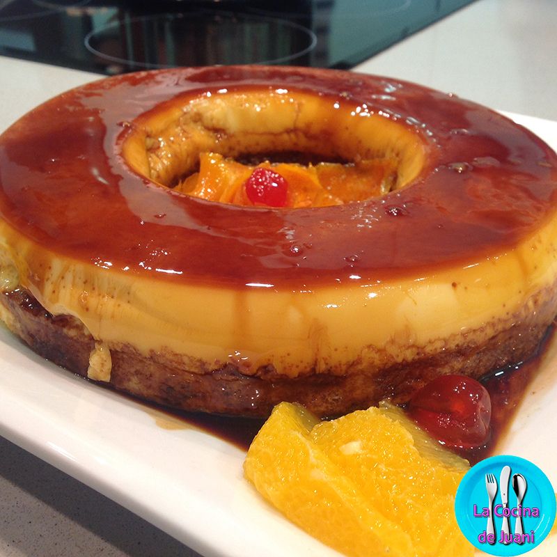 Flan de coco y naranja