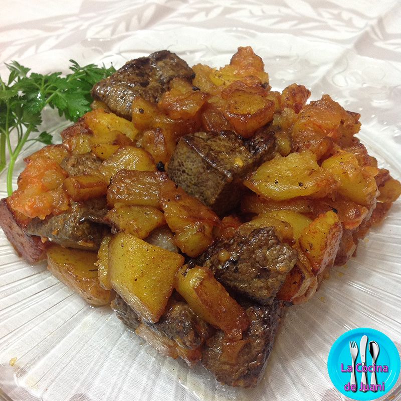 Hígado de ternera con patatas