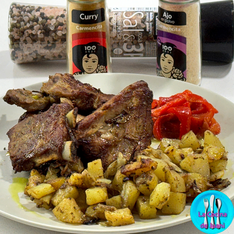 Costillar con patatas