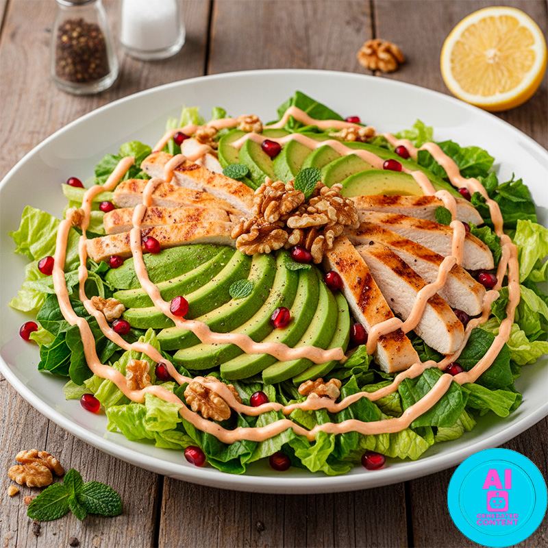 Ensalada de aguacate y pollo