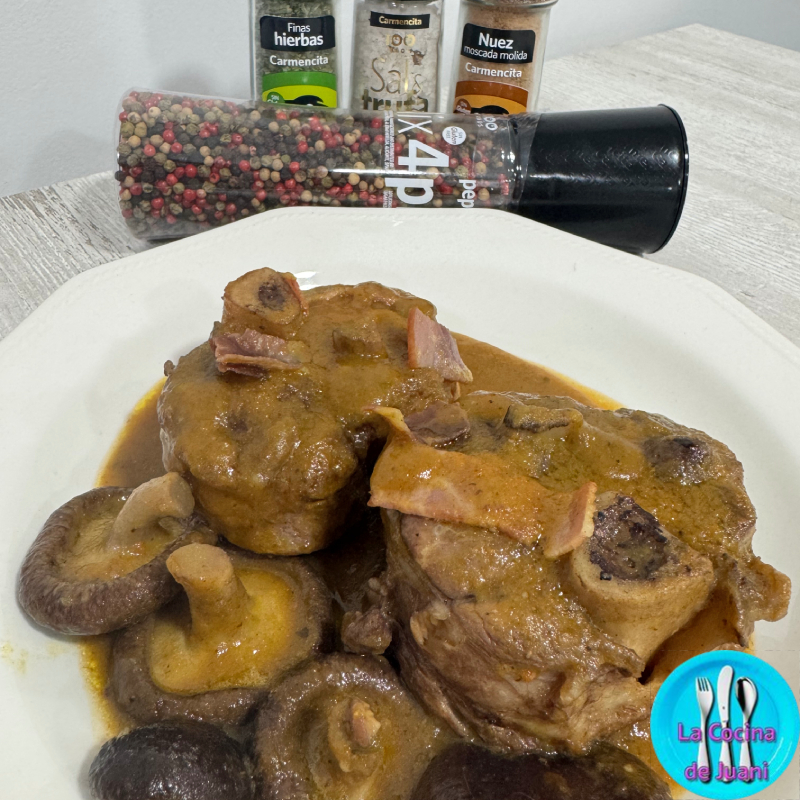 Ossobuco de cerdo al vino tinto